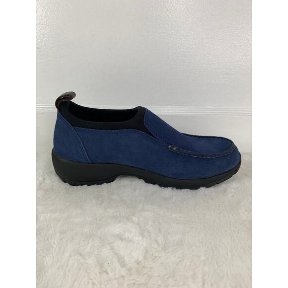 Lands’ End Women’s Blue Suede Slip-On Clogs Loafers Size 7B - Picture 5 of 10